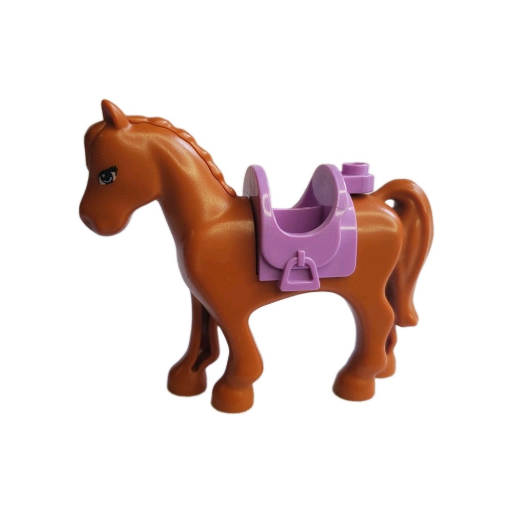 Lego Friends Brown Horse And Purple Saddle - Picture 1 of 6